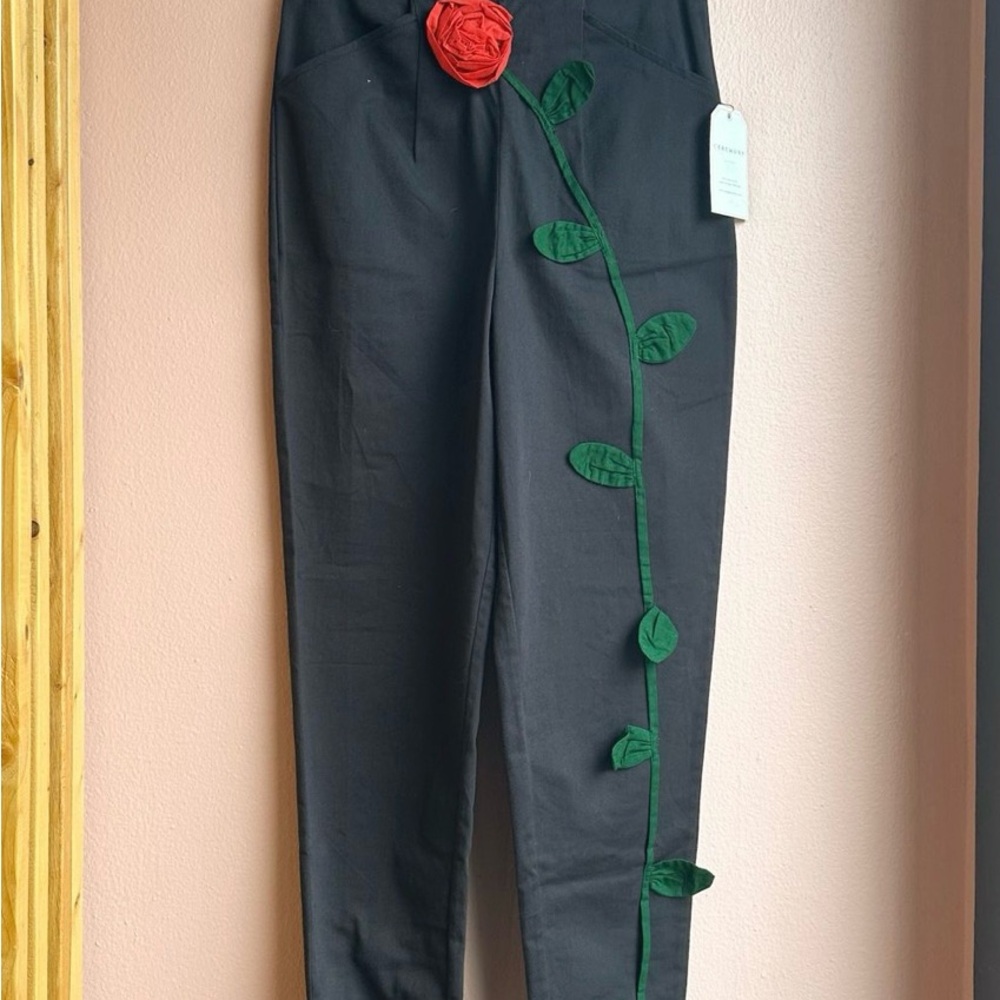 Samantha Pleet Persephone high waisted Pants. 💚sold out everywhere. Rare green! - Picture 2 of 3